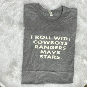 DALLAS Sports Fans men Shirt. Graphic grey shirt